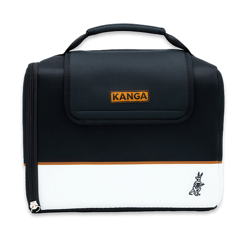 Kanga Coolers Kase Mate 12 Can Iceless Cooler in BLACK WITH WHITE