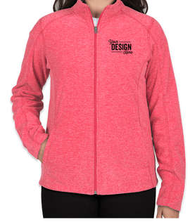 Port Authority Women's Heather Microfleece Full Zip Jacket - Color: Pink Raspberry Heather
