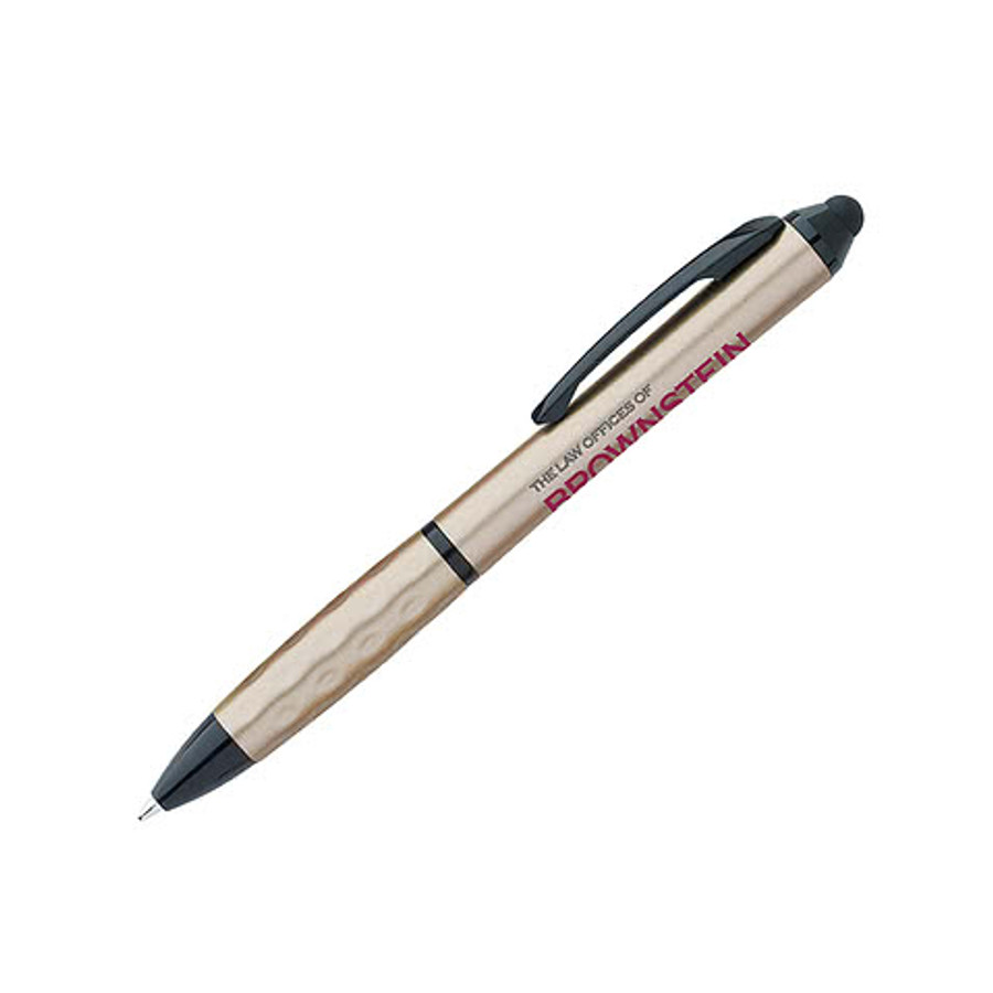 Tev Metallic Stylus Pen (black ink) in Blue with Black Ink