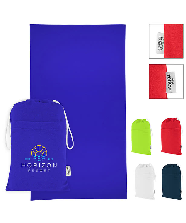 Sand-Free Recycled Beach Towel With Pouch