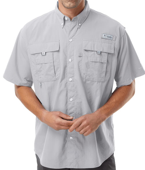 Columbia PFG Bahama II UPF 50+ Short Sleeve Fishing Shirt in Cool Grey