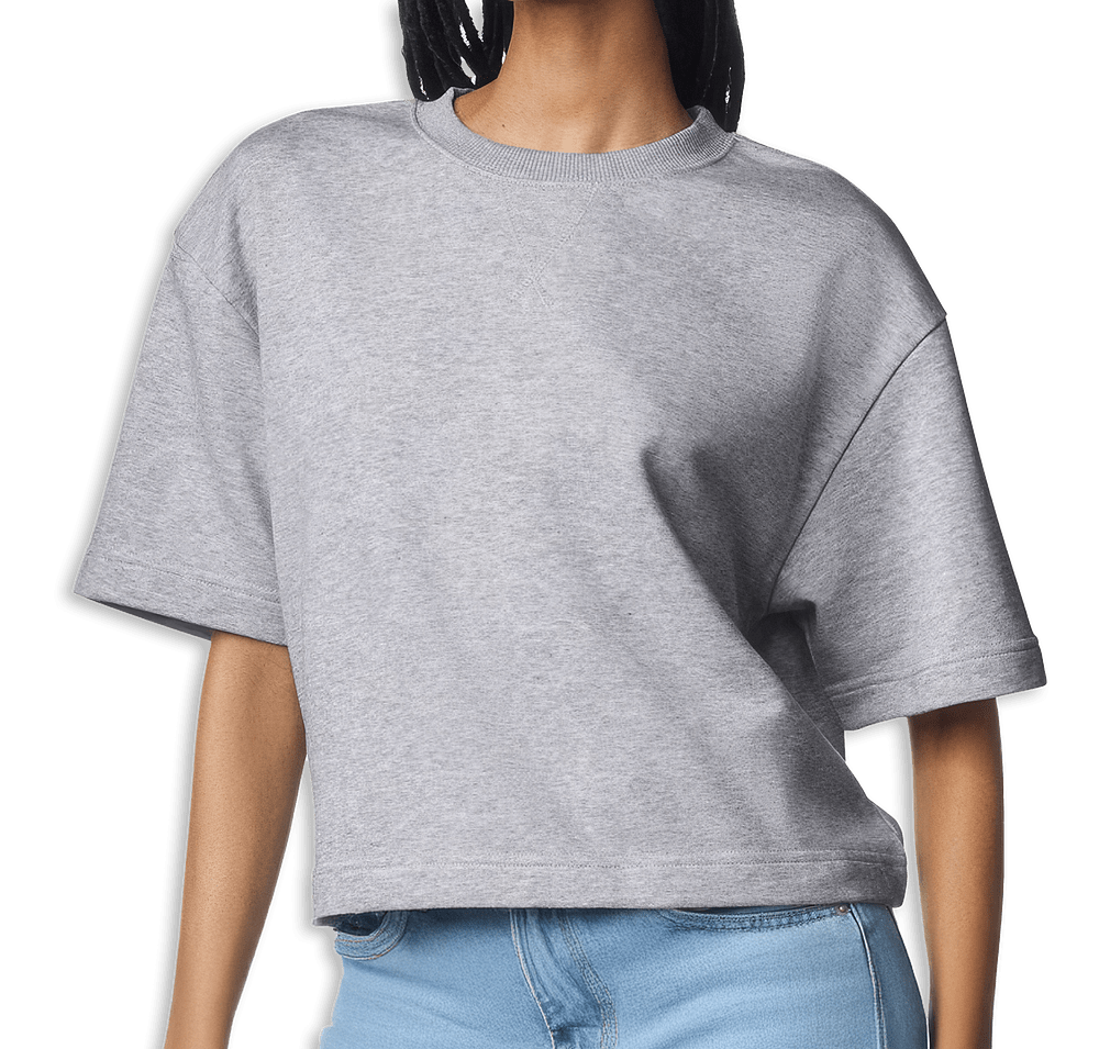 American Apparel Women's Heavyweight French Terry Cropped T-shirt-default