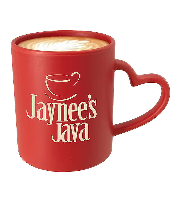 11 oz. Heart Handle Matte Stoneware Mug