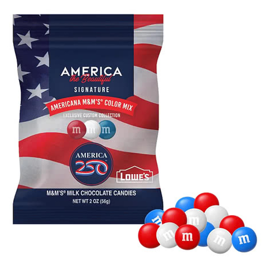 Full Color America250™ M&M's Promo Pack Candy Bag in Milk Chocolate