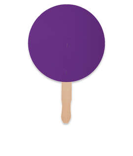 Full Color Circle Hand Fan - Color: Team Purple