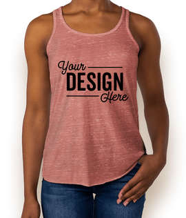 Bella + Canvas Women's Flowy Racerback Tank - Color: Mauve Marble