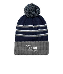 Richardson Stripe Cuffed Beanie - Color: Navy / Grey / White