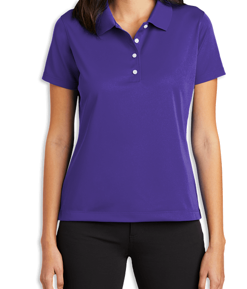 Nike Women's Dri-FIT Tech Basic Performance Polo - Embroidered in Varsity Purple