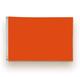 Full Color 2' x 3' Single Sided Nylon Flag - Color: Orange