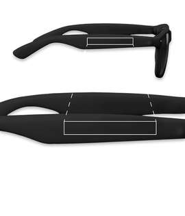Rubberized Finish Fashion Sunglasses - Color: Black