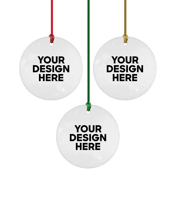 Full Color Round Ceramic Ornament