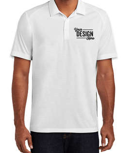 Sport-Tek Tri-Blend Performance Polo - Embroidered - Color: White
