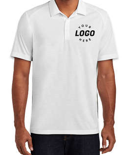 Sport-Tek Tri-Blend Performance Polo - Screen Printed - Color: White