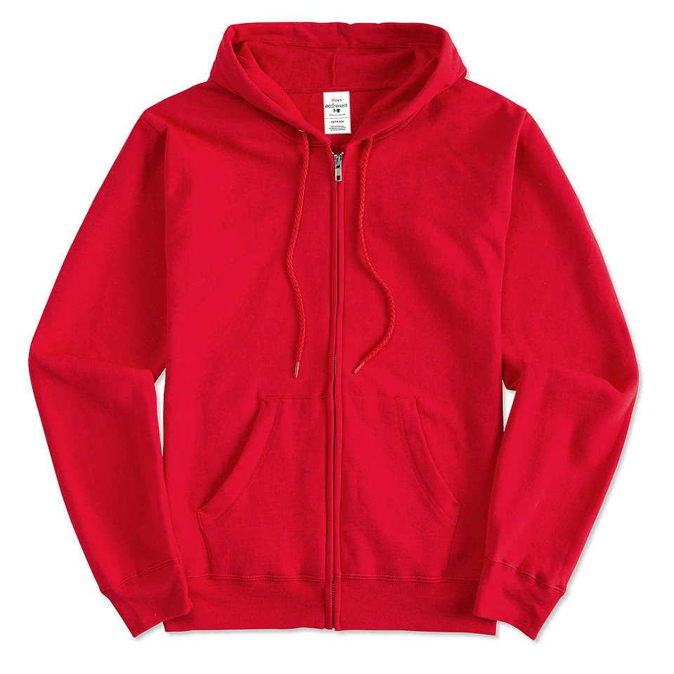 Hanes EcoSmart 50/50 Zip Hoodie - Embroidered