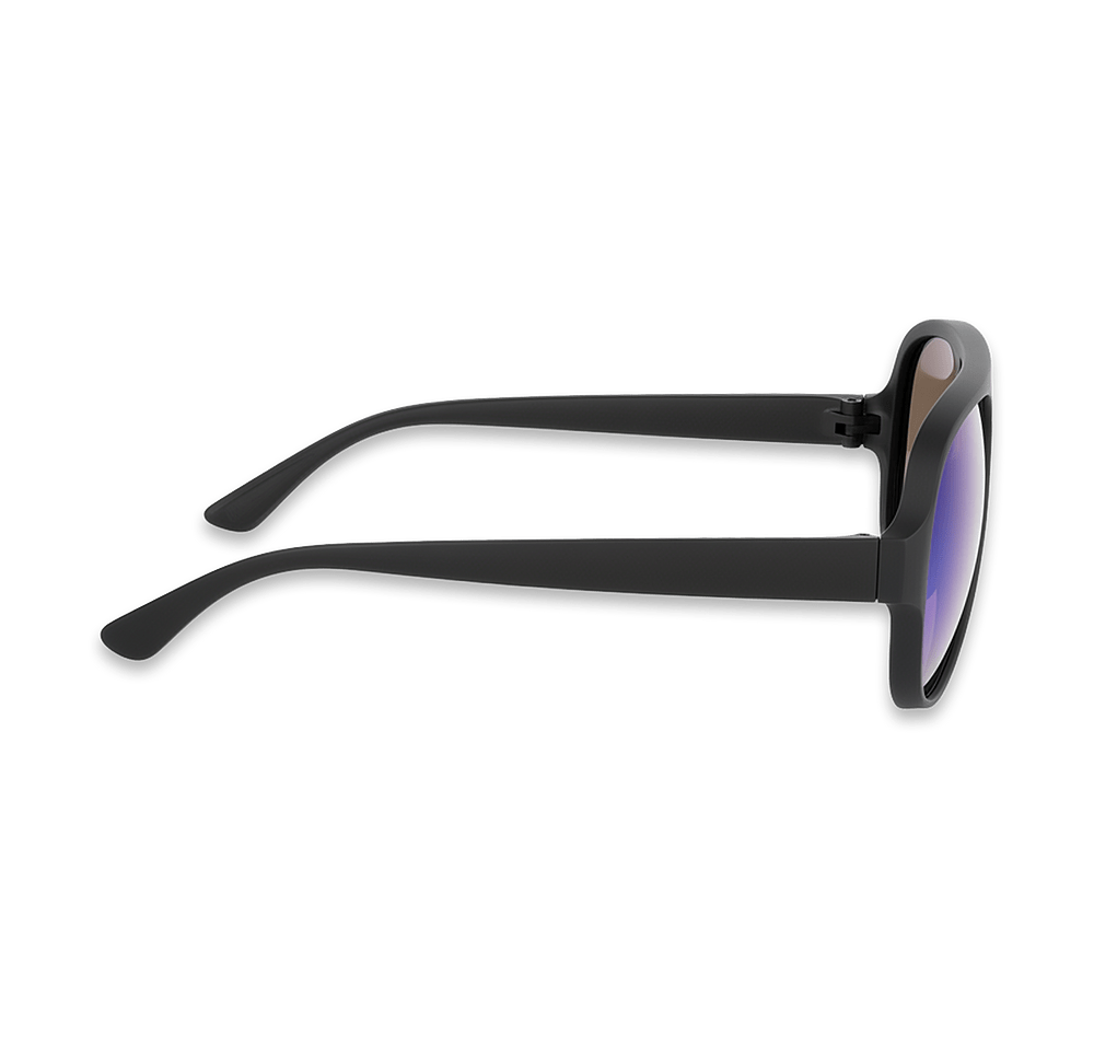 Rubberized Recycled Frame Aviator Sunglasses-default