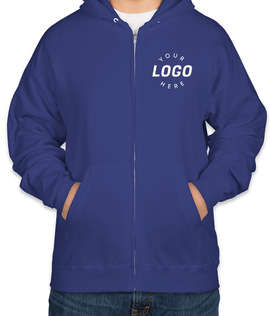 Hanes EcoSmart 50/50 Zip Hoodie - Screen Printed