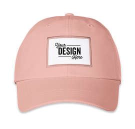 Ahead Jordan Performance Baseball Hat with White Rectangle Patch - Color: Soft Peach