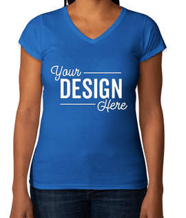 Gildan Women's Slim Fit Softstyle V-Neck Jersey T-shirt