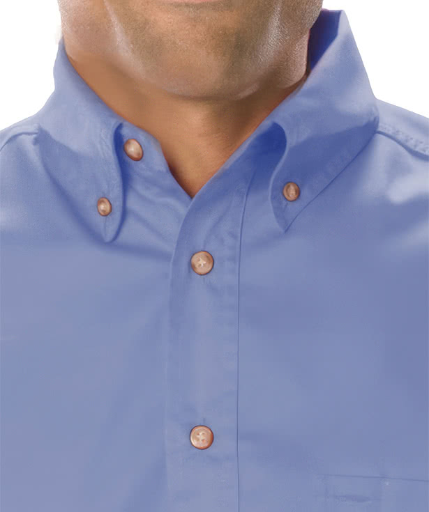 Blue Generation Scotchgard Long Sleeve Dress Shirt - Embroidered