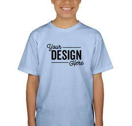 Canada - Gildan Youth 100% Cotton T-shirt - Color: Light Blue