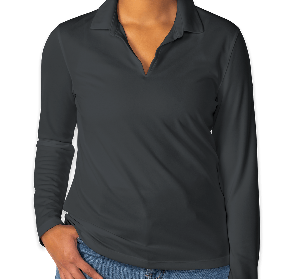 Nike Women's Dri-FIT Micro Pique Long Sleeve Performance Polo 2.0 - Embroidered-default