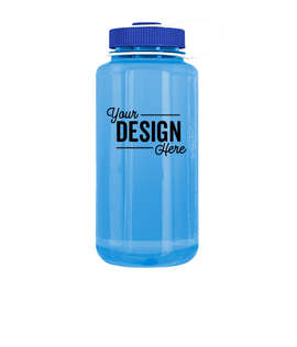 32 oz. Nalgene Tritan Wide Mouth Water Bottle - Color: Slate Blue / New Blue