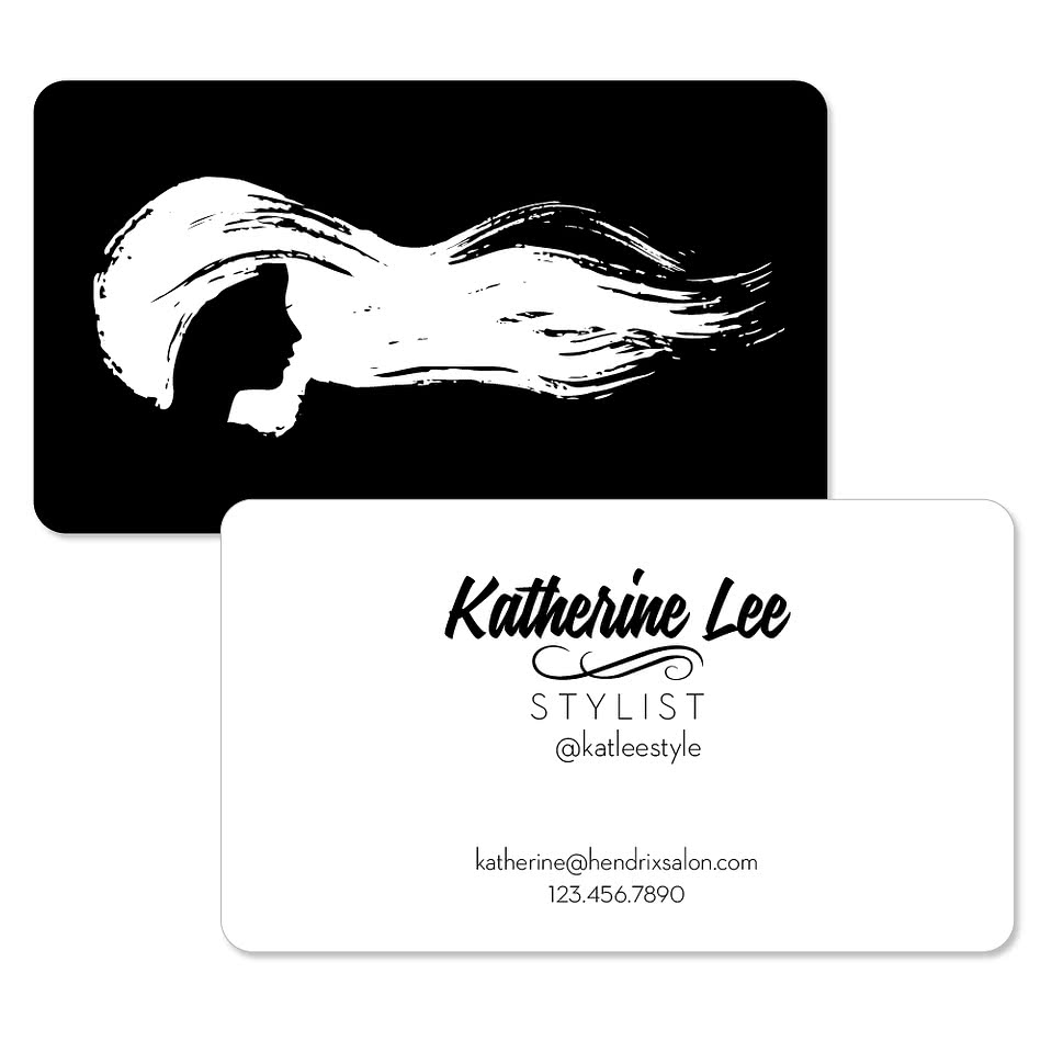 2" x 3.5" Horizontal Rounded Corner Business Cards - 14pt. Cardstock