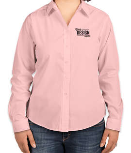 Port Authority Women's Long Sleeve Easy Care Shirt - Color: Light Pink