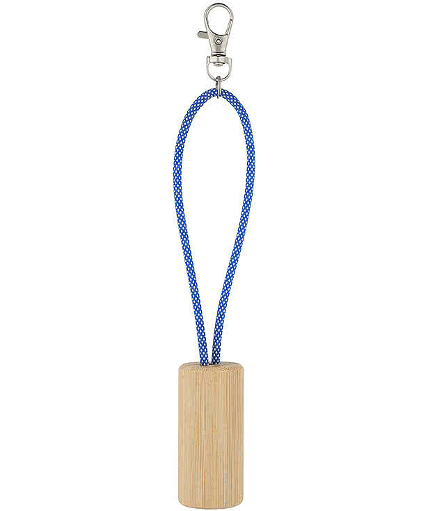 Laser Engraved Bamboo Concealed Charging Cable Keychain