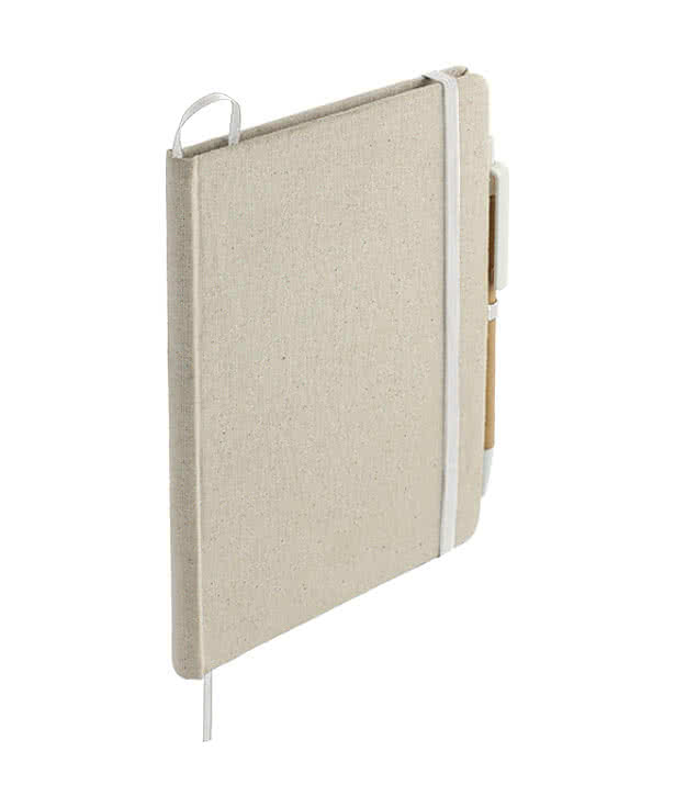 Full Color Organic Cotton Hard Cover Notebook with Pen
