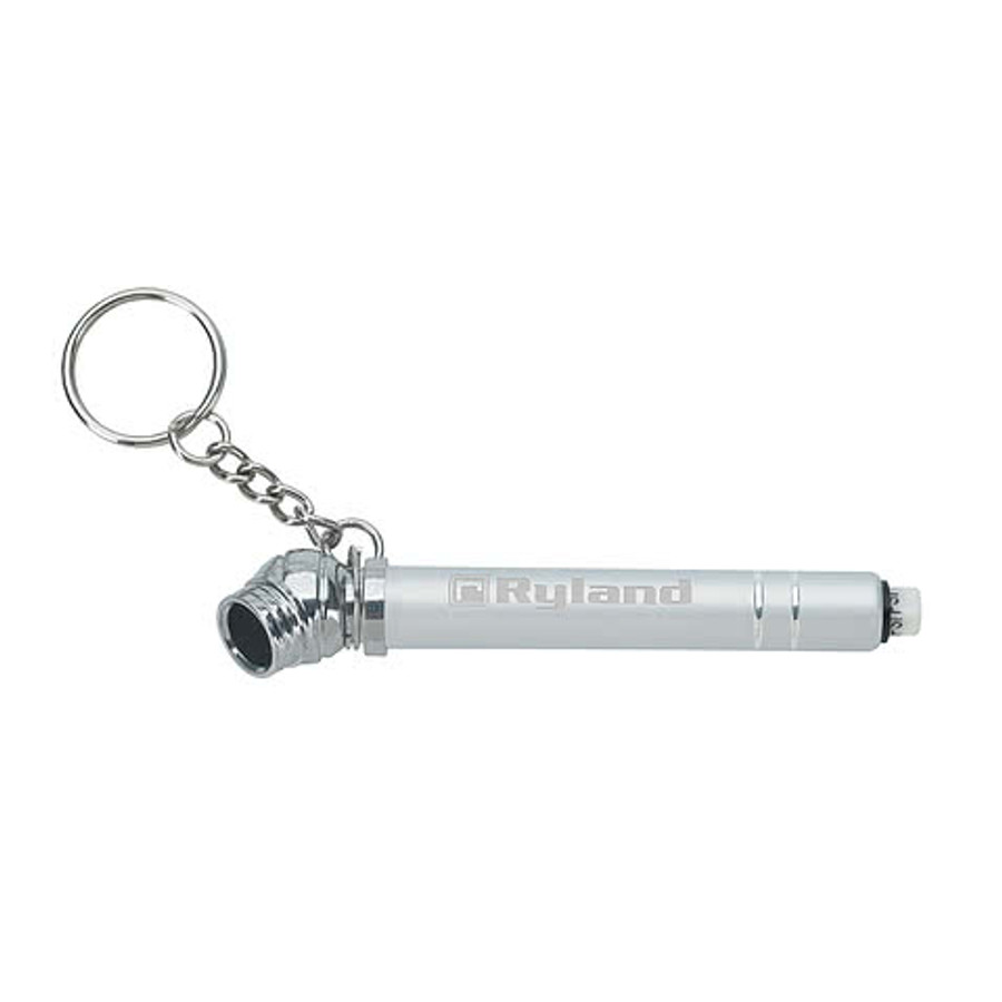 Laser Engraved Mini Double Ring Tire Pressure Gauge Keychain
