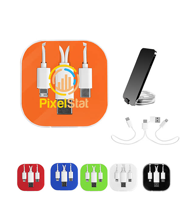 3-in-1 Charging Cable with Phone Stand 2.0