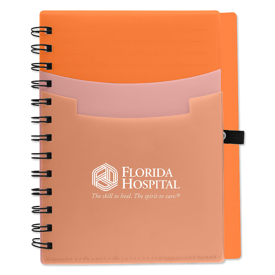 Tri-Pocket Soft Cover Spiral Notebook