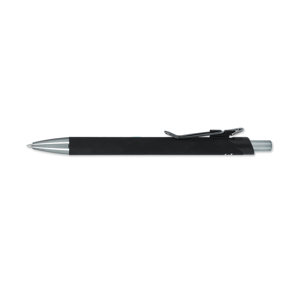 Laser Engraved Recycled Aluminum Soft Touch Gel Pen (black ink)-default