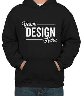 Bayside USA-Made Heavyweight Pullover Hoodie - Color: Black