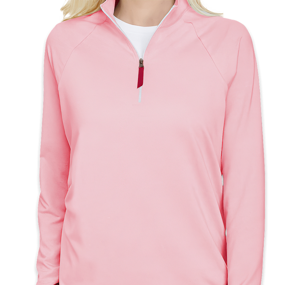Devon & Jones Women's CrownLux Performance Quarter Zip Sweatshirt-default