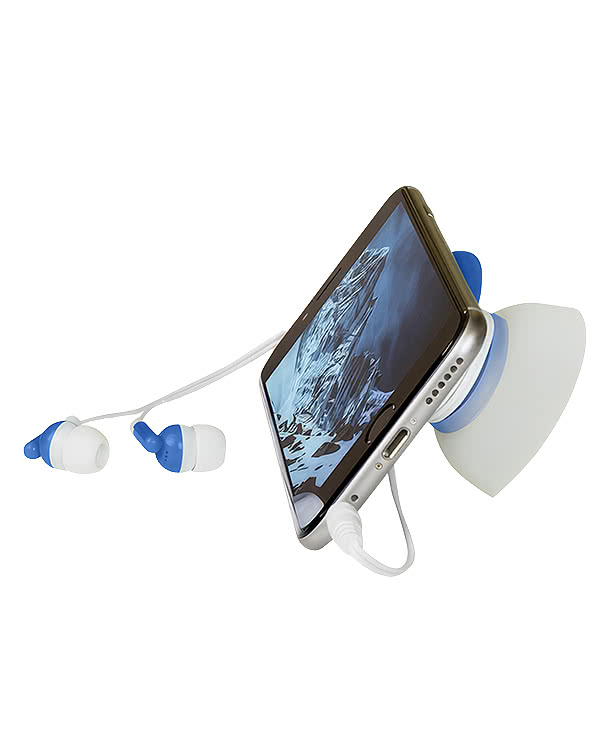 2-in-1 Wired Earbuds and Phone Stand