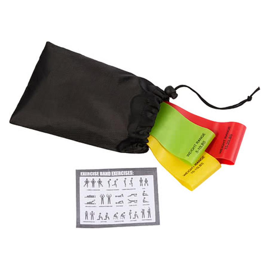 3-Piece Resistance Band Set in Black