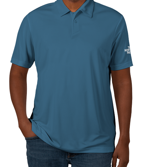 The North Face Ambition Recycled Performance Polo in Shady Blue