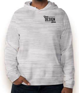Embroidered Bella + Canvas Ultra Soft Pullover Hoodie - Color: Light Grey Marble