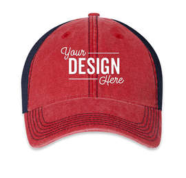 Legacy Dashboard Trucker Hat - Color: Scarlet Red / Navy