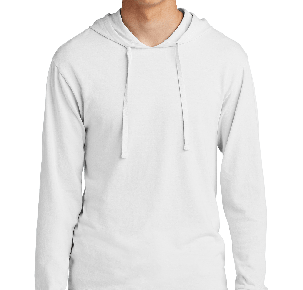 Port & Company Beach Wash Garment-Dyed Hooded Long Sleeve T-shirt-default