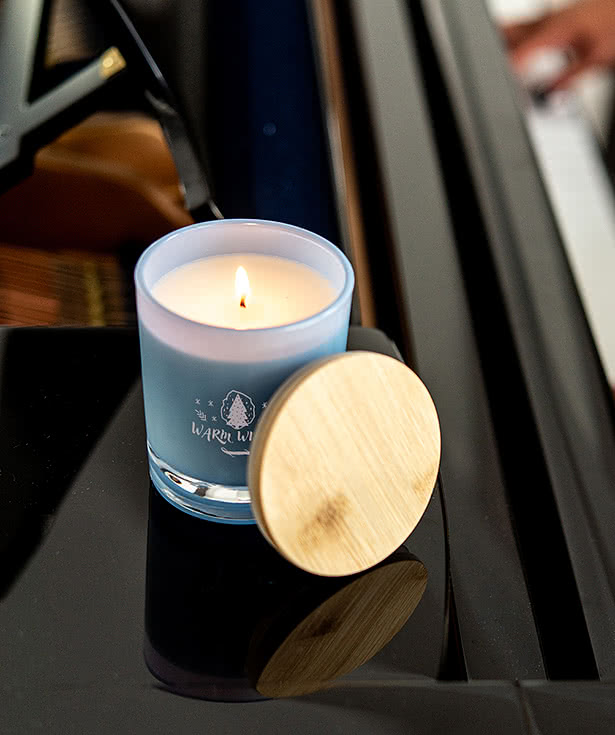 Scented Soy Candle with Bamboo Lid