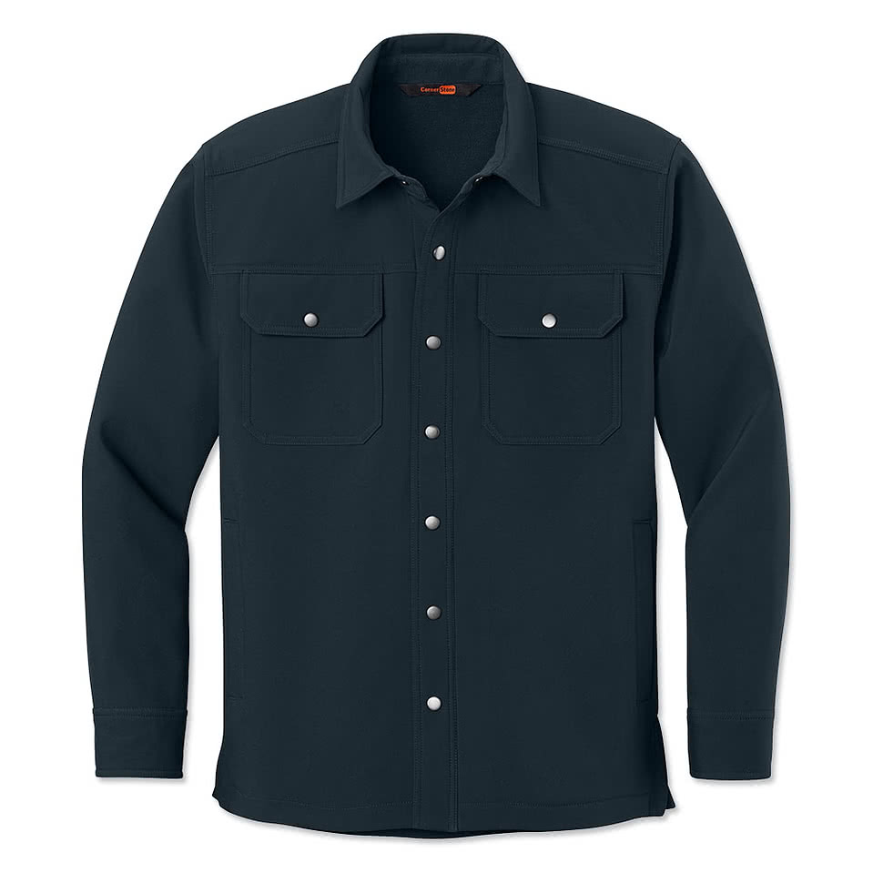 Custom Cornerstone Fleece Soft Shell Snap Shirt Jacket