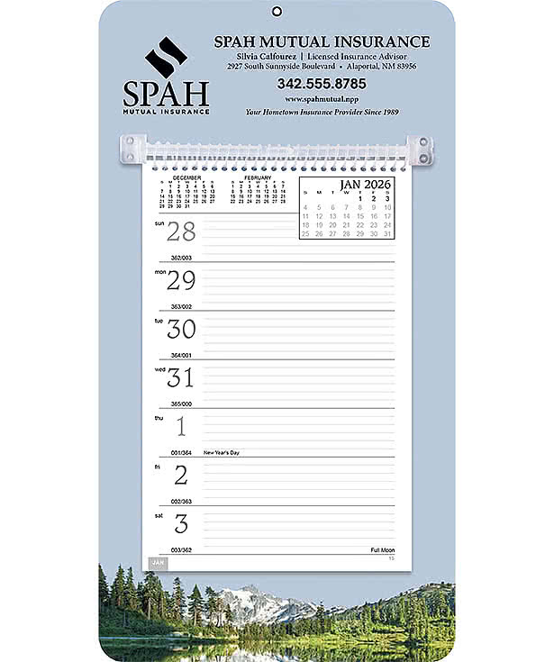 Full-Color Weekly Memo Calendar