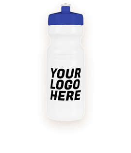 24 oz. Bike Water Bottle - Color: White / Royal