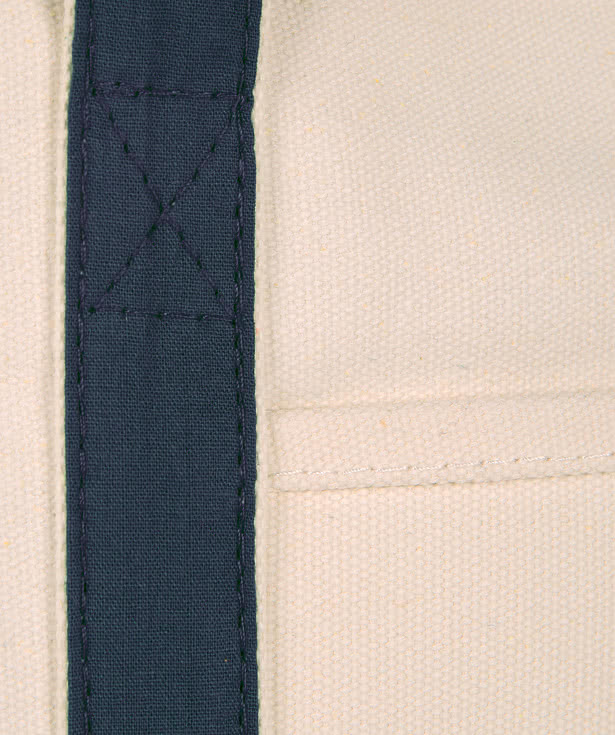 Large Heavyweight Cotton Zippered Tote Bag