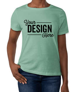 Bella + Canvas Women's Jersey T-shirt - Color: Heather Prism Dusty Blue