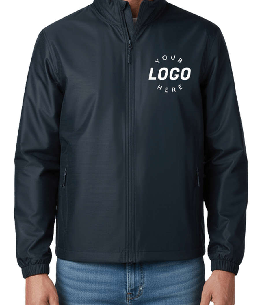 Fossa Mist Hooded Windbreaker Jacket in Navy