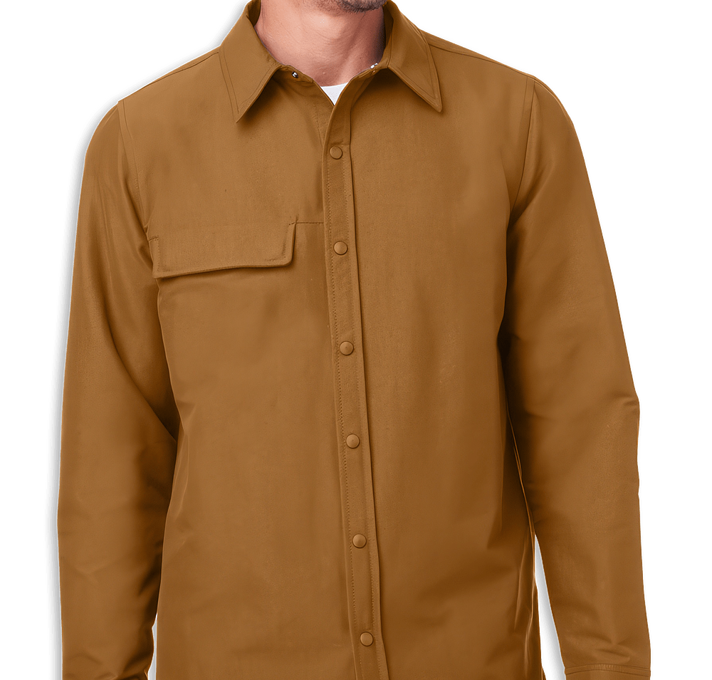 Harriton Flex Twill Long Sleeve Overshirt - Printed-default